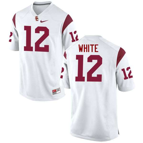 Men #12 Charles White USC Trojans College Football Jerseys-White - Click Image to Close